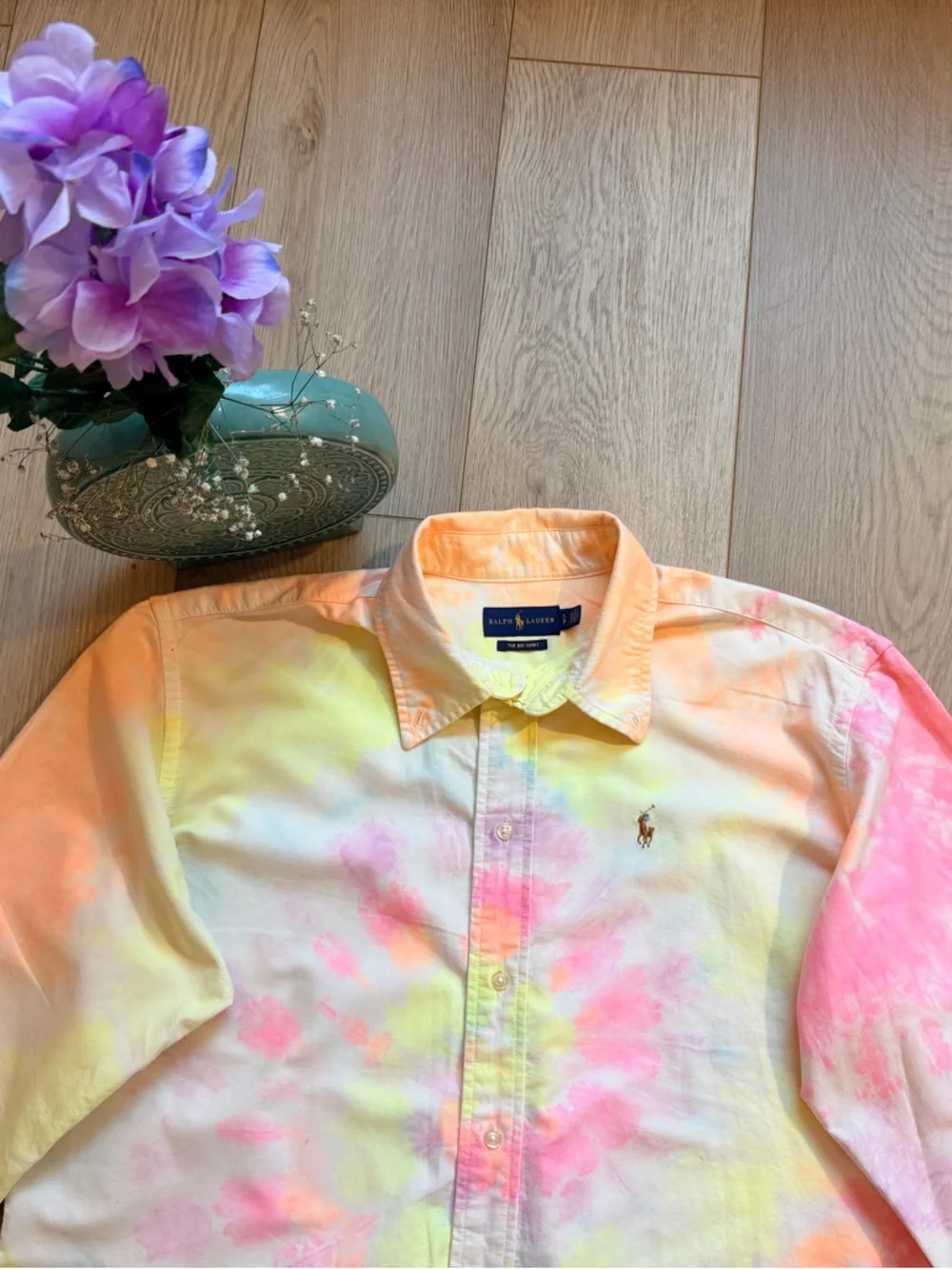 Polo by Ralph Lauren Pastel Tie-Dye Shirt - Pink, Yellow, Blue size SP like New